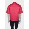 Satin blouse with tag