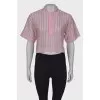 Semi-transparent T-shirt with lurex