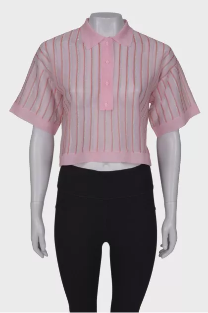 Semi-transparent T-shirt with lurex