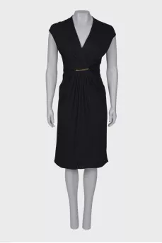 Black dress with drapery