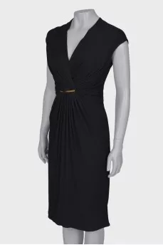 Black dress with drapery