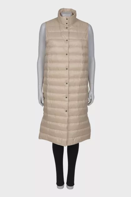 Long vest with pockets