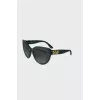 Green sunglasses with rhinestones