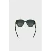 Green sunglasses with rhinestones