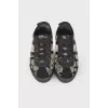 Textile sneakers with brand logo