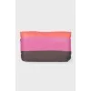 Textile clutch with a bow