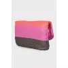 Textile clutch with a bow