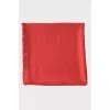Red silk and wool scarf