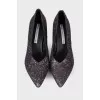 Pumps with glitter