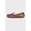 Loafers in print with fur