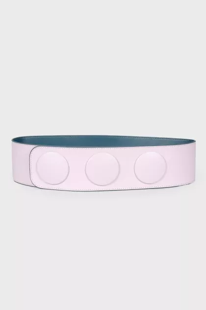Pink belt with press-studs closure