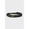 Embossed leather belt
