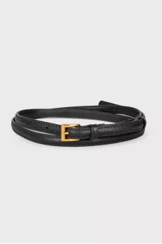 Embossed leather belt