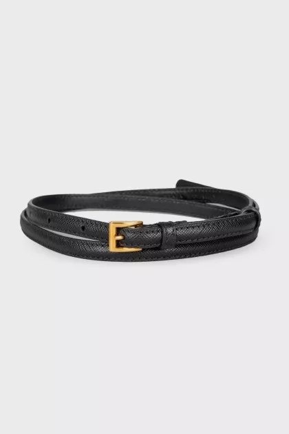 Embossed leather belt