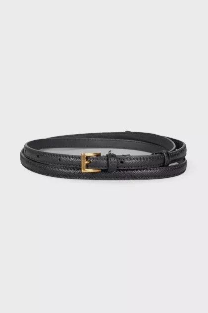Black embossed belt