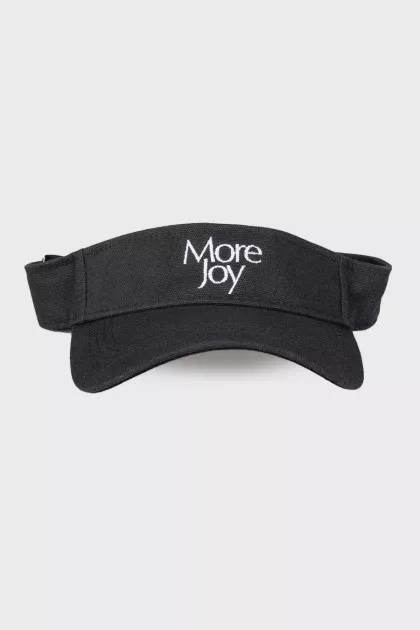 Black visor with tag