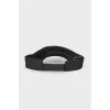 Black visor with tag