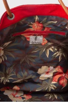 Checked textile bag