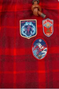 Checked textile bag