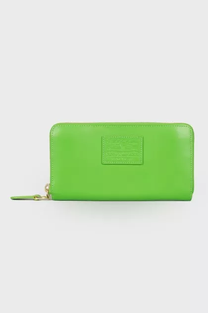 Green leather wallet