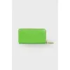 Green leather wallet