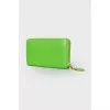 Green leather wallet