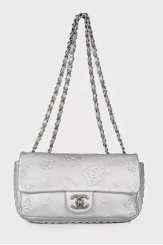 Сумка Precious Symbols Flap Bag Embossed Leather