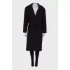 Dark blue checked coat