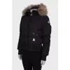 Cropped jacket with fur hood