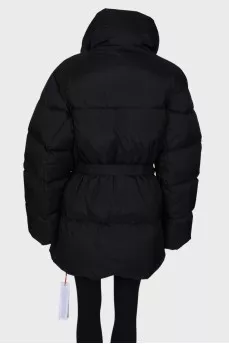 Black down jacket on the belt