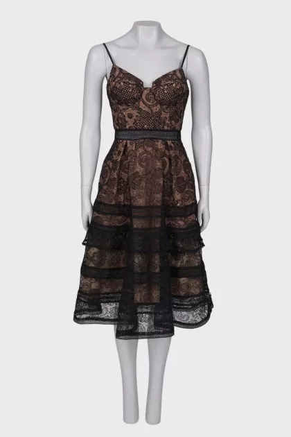 Lace midi dress