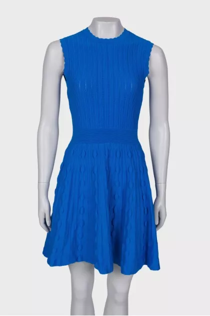 Blue dress with a pattern