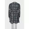 Print dress with sequins
