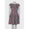 Lurex print dress