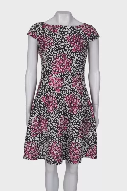 Lurex print dress