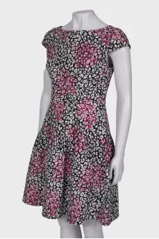 Lurex print dress
