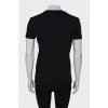 Black t-shirt with tag print