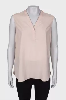 Silk V-neck blouse