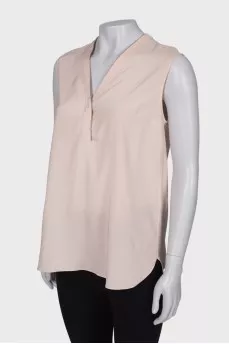 Silk V-neck blouse
