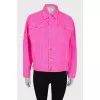 Hot pink denim jacket