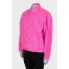 Hot pink denim jacket