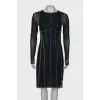 Dress with a decorated seam