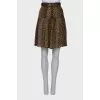 Silk skirt in leopard print