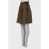 Silk skirt in leopard print