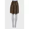 Silk skirt in leopard print