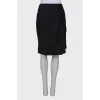 Draped wool skirt