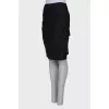 Draped wool skirt