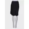 Draped wool skirt