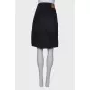 Tag slit denim skirt