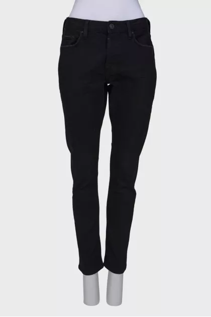 Black straight fit jeans